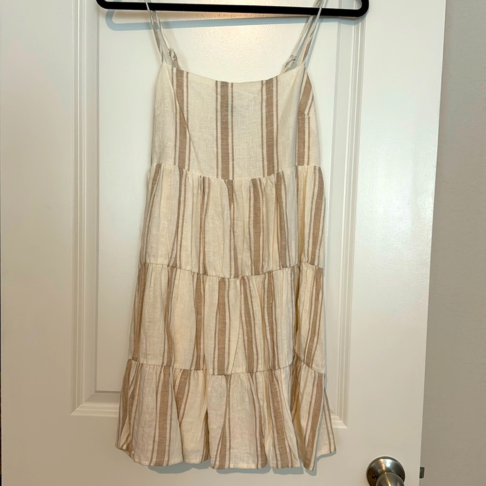 White and tan dress